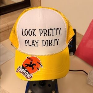 Yellow and White Trucker Hat